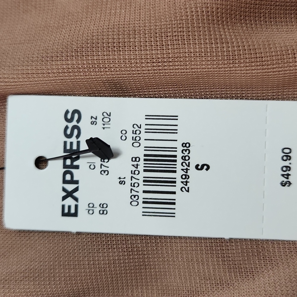 Express Tan Ruffle Top - Picture 9 of 10